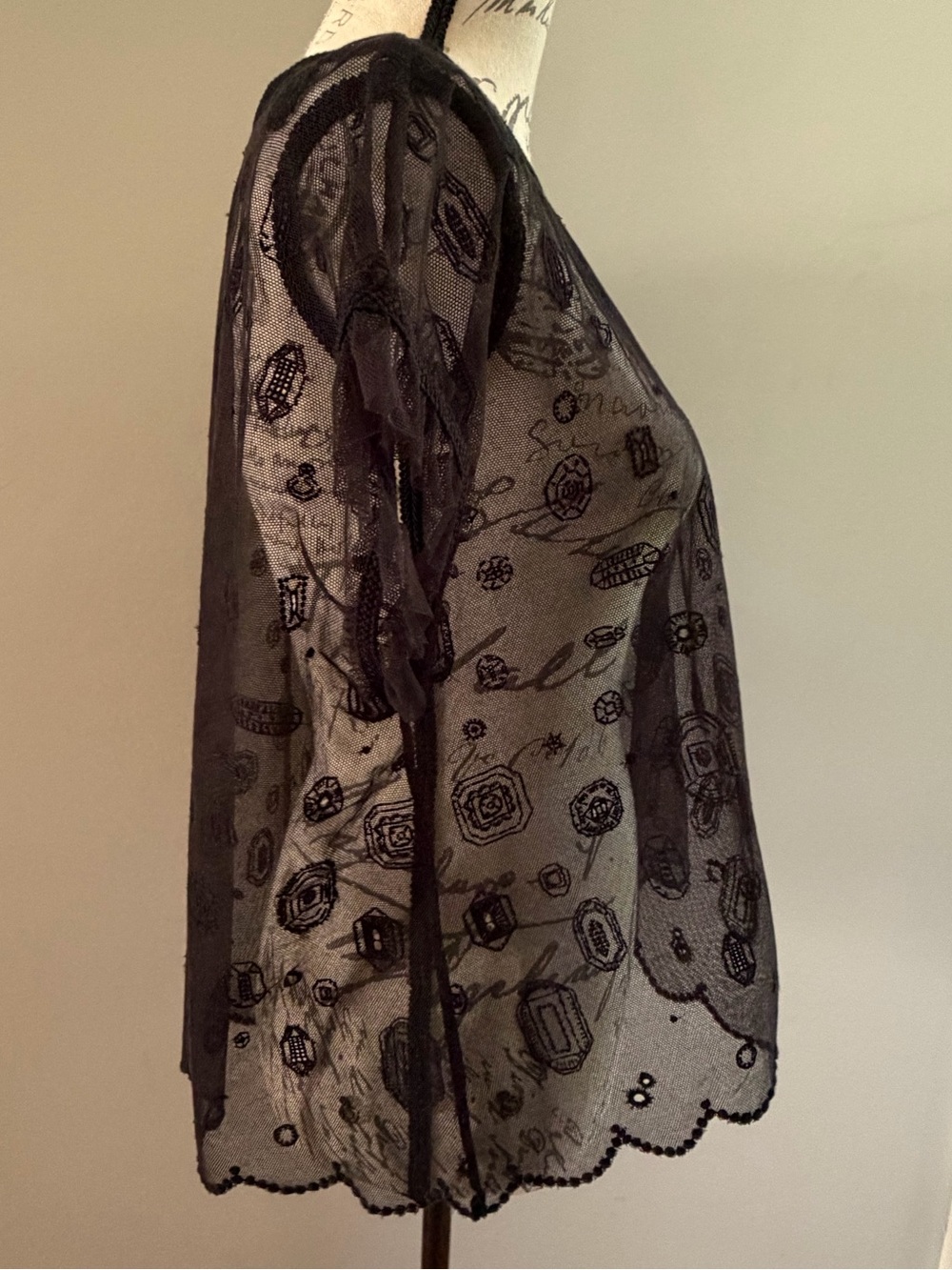 NWT Gorgeous minä perhonen Gemma Tulle Top with Red Gemstone. Women's Size: 36. - Picture 7 of 12
